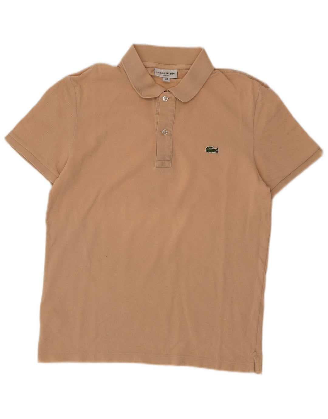 Męska koszulka polo Lacoste Slim Fit, rozmiar 4, średnia beżowa bawełna