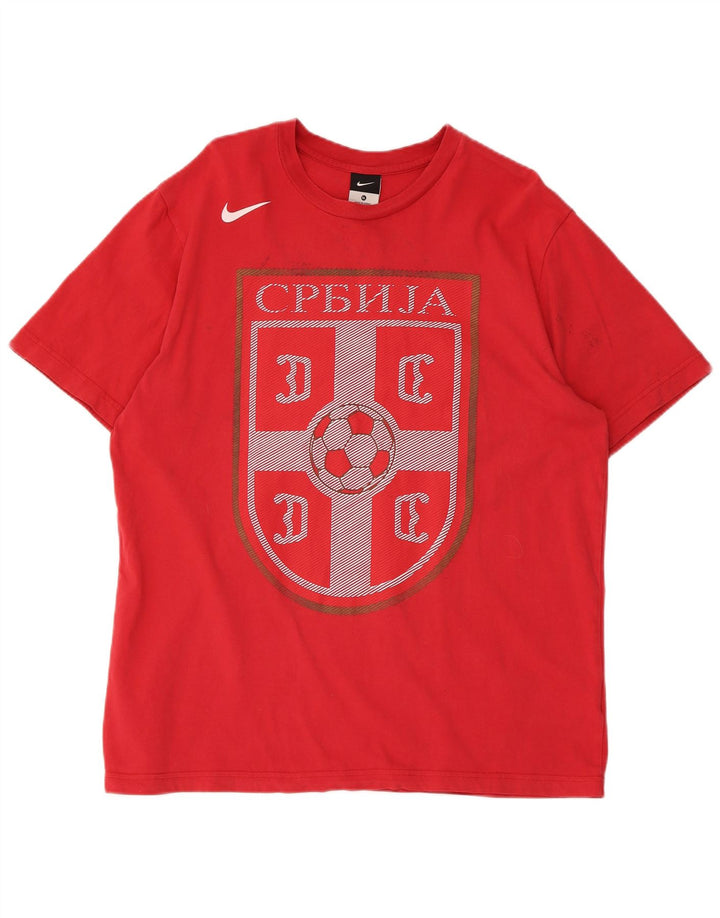 Męski T-shirt z grafiką Nike, XL, czerwony, bawełniany