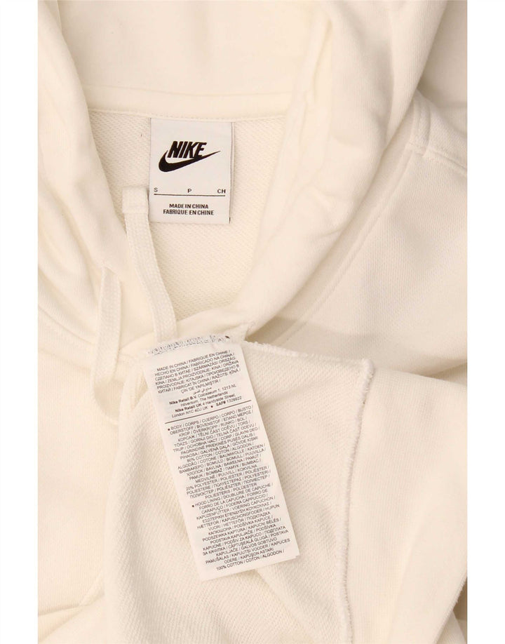 Męski sweter z kapturem Nike z grafiką, mały, biały, bawełniany