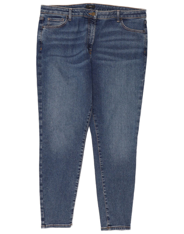 Krótkie jeansy damskie M&Co UK 18 XL W36 L27 Niebieskie bawełniane