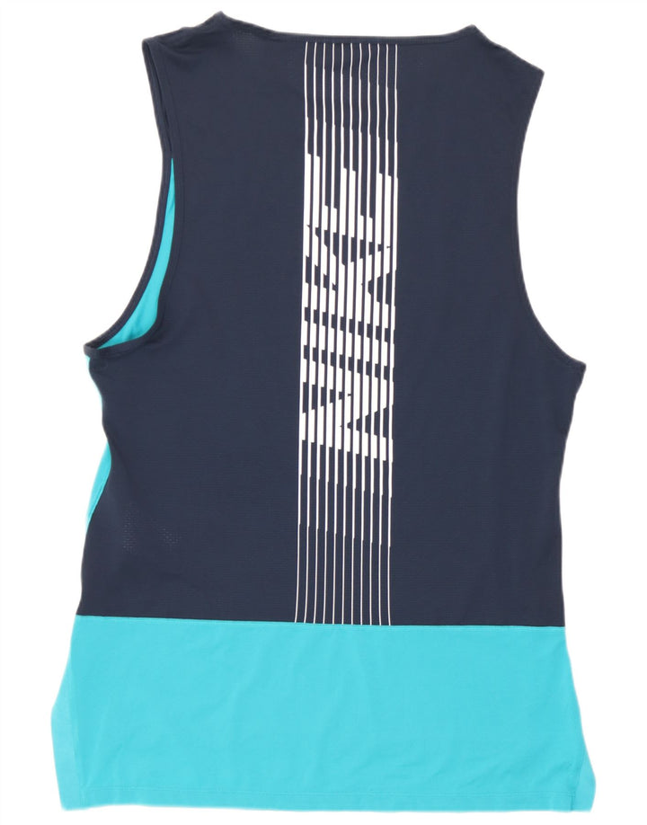 Damska kamizelka Nike Dri Fit Graphic Top UK 14 w kolorze średnioniebieskim