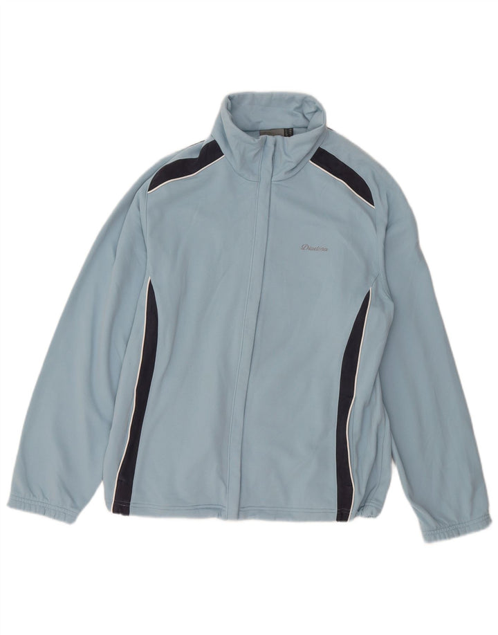 DIADORA Womens Tracksuit Top Jacket UK 12 Medium Blue Colourblock