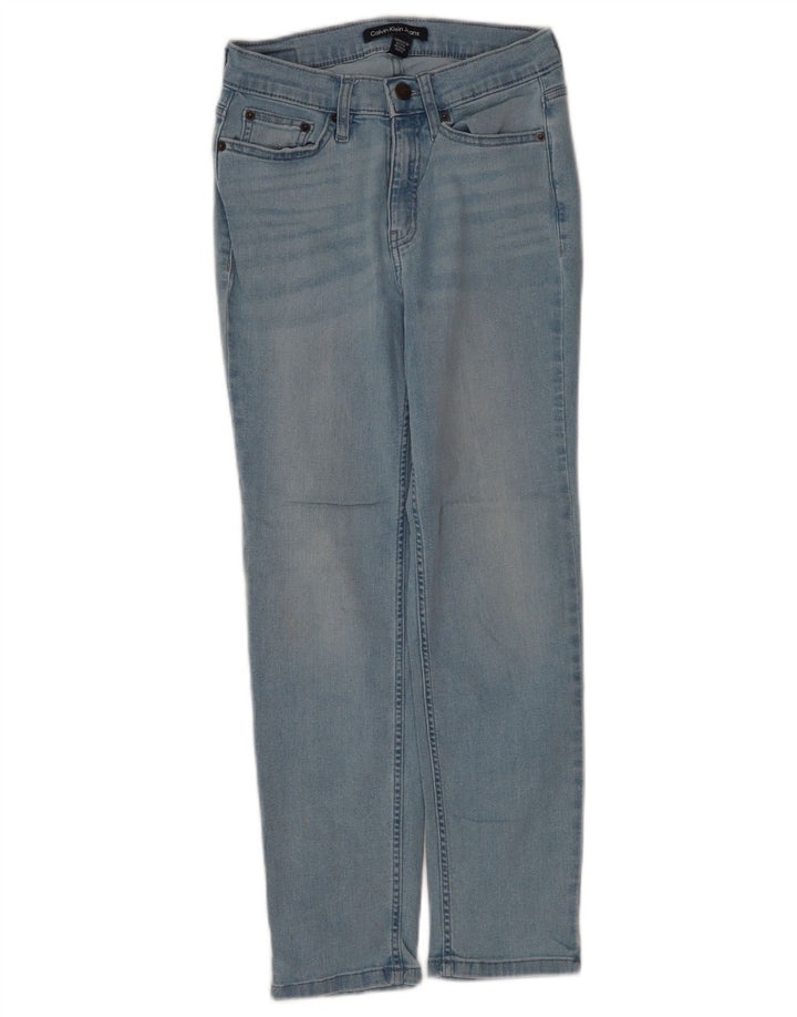 Damskie proste dżinsy Calvin Klein W25 L25 Niebieskie bawełniane