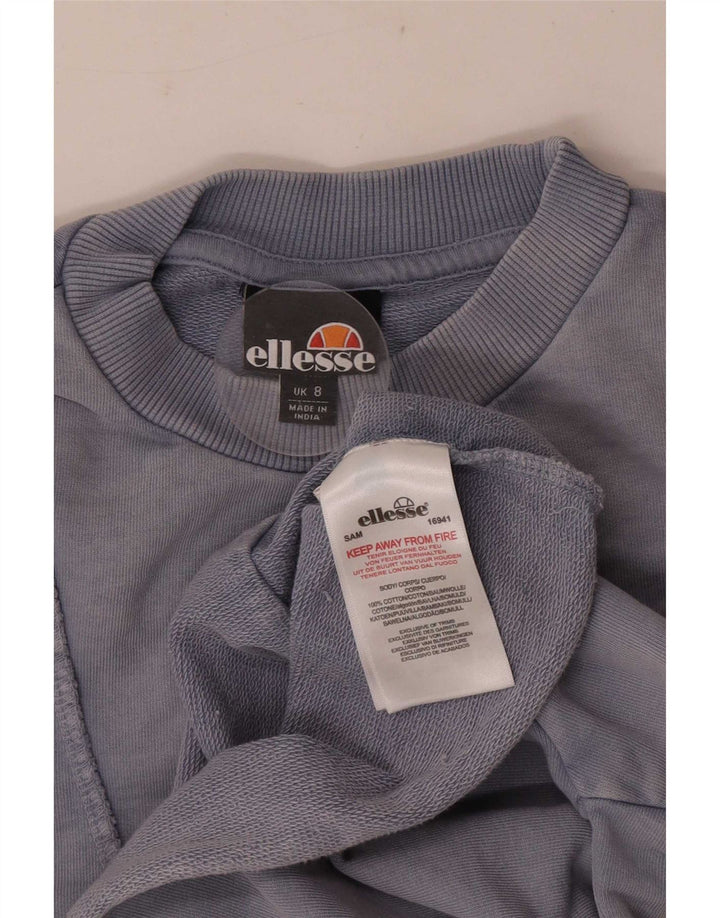 Damska bluza dresowa Ellesse Crop Oversize UK 8 Small Blue Cotton