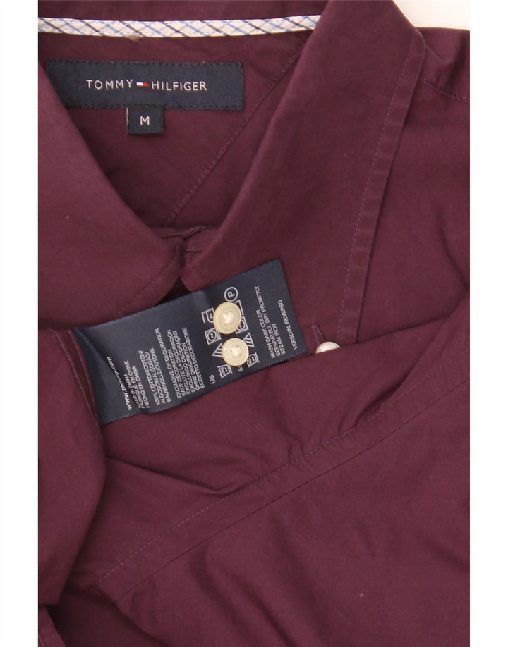 Koszula męska Tommy Hilfiger ze średniej fioletowej bawełny