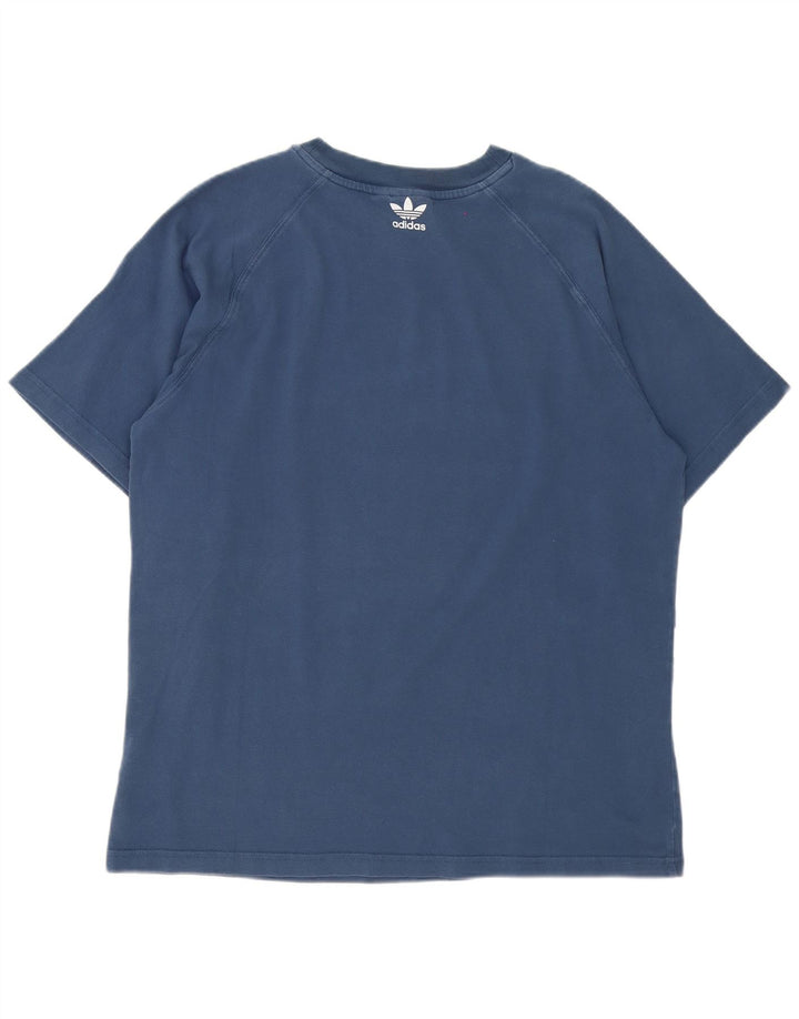 Męska koszulka graficzna Adidas Top Medium Blue Cotton
