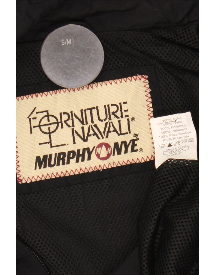 Męska kurtka przeciwdeszczowa Murphy & Nye o luźnym kroju z grafiką UK 36, mała czarna