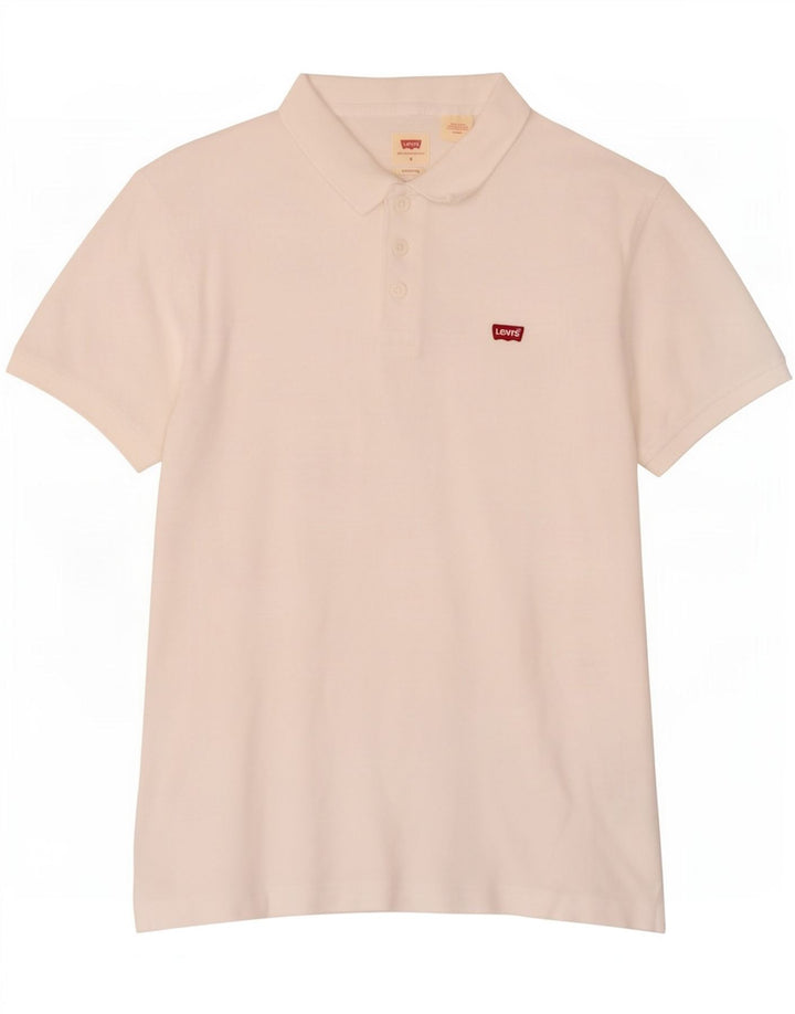 Męska standardowa koszulka polo Levi's, mała, biała, bawełniana