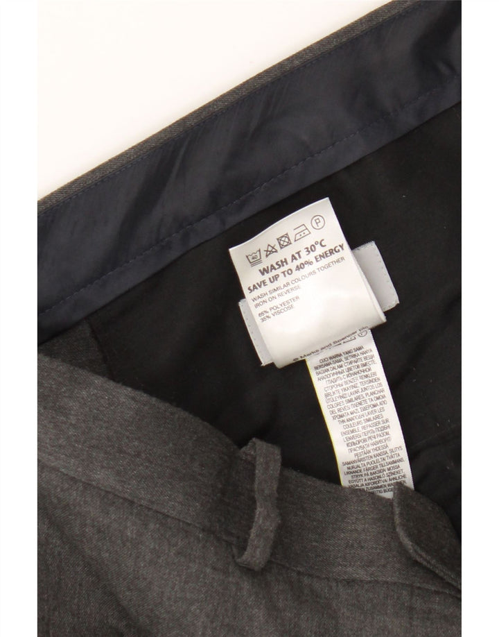 Męskie spodnie chino Marks & Spencer Slim Fit W38 L31 Szary poliester