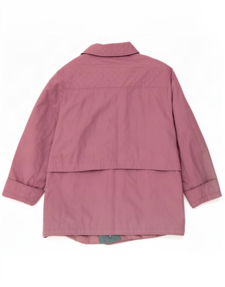 Kurtka damska o luźnym kroju, vintage, UK 18 XL, fioletowy poliester