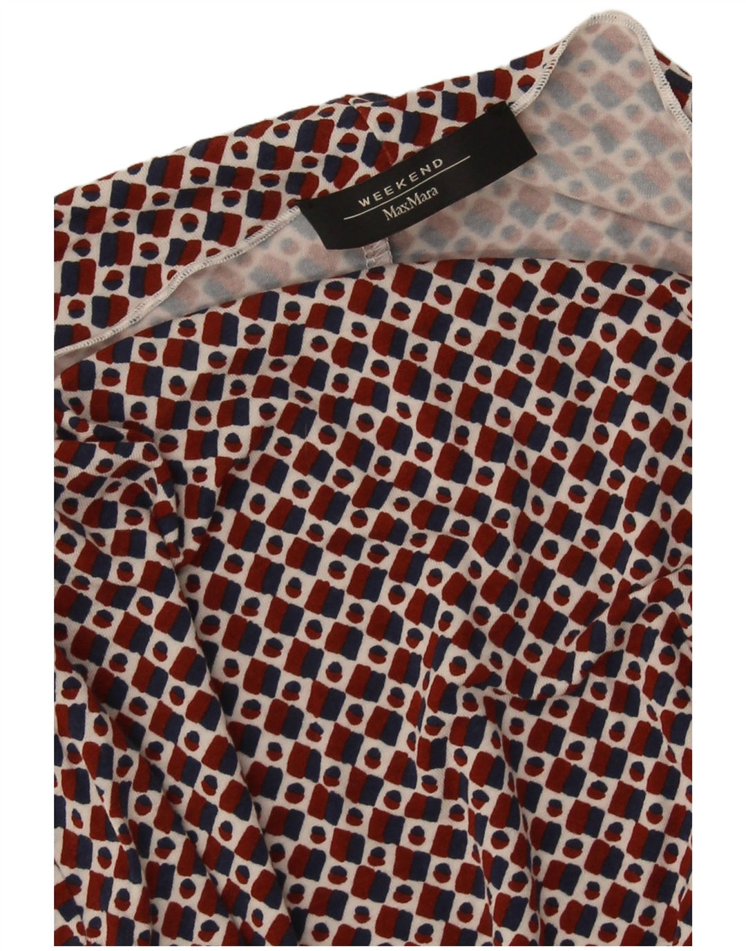 Damska bluzka weekendowa Max Mara Top UK 12 Medium Red Geometric