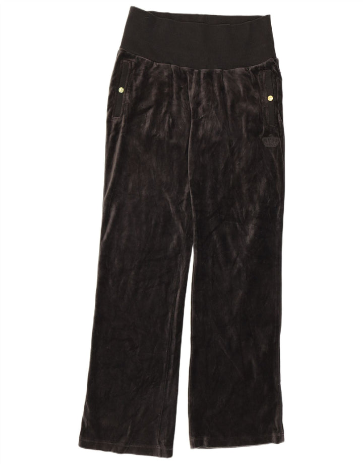 Damskie spodnie dresowe Adidas welurowe UK 14, duże, szare, bawełniane