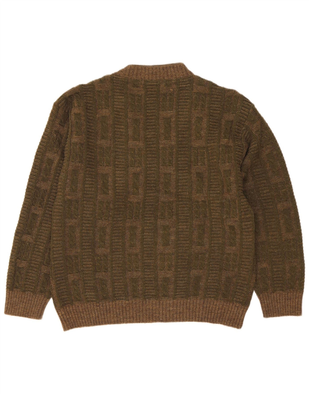Męski sweter Dei Massimi z dekoltem w szpic IT 48 Medium Khaki Argyle/Diament
