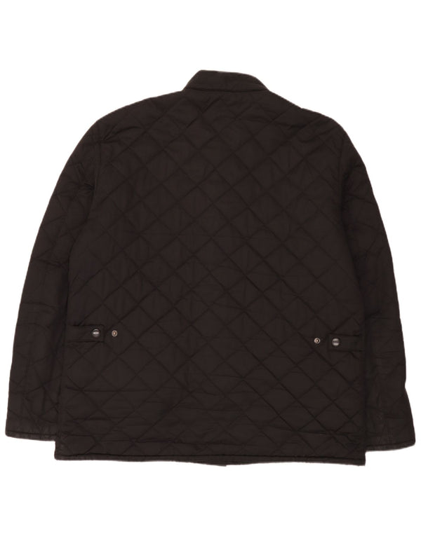 Męska pikowana kurtka Barbour UK 42 XL, czarny poliester