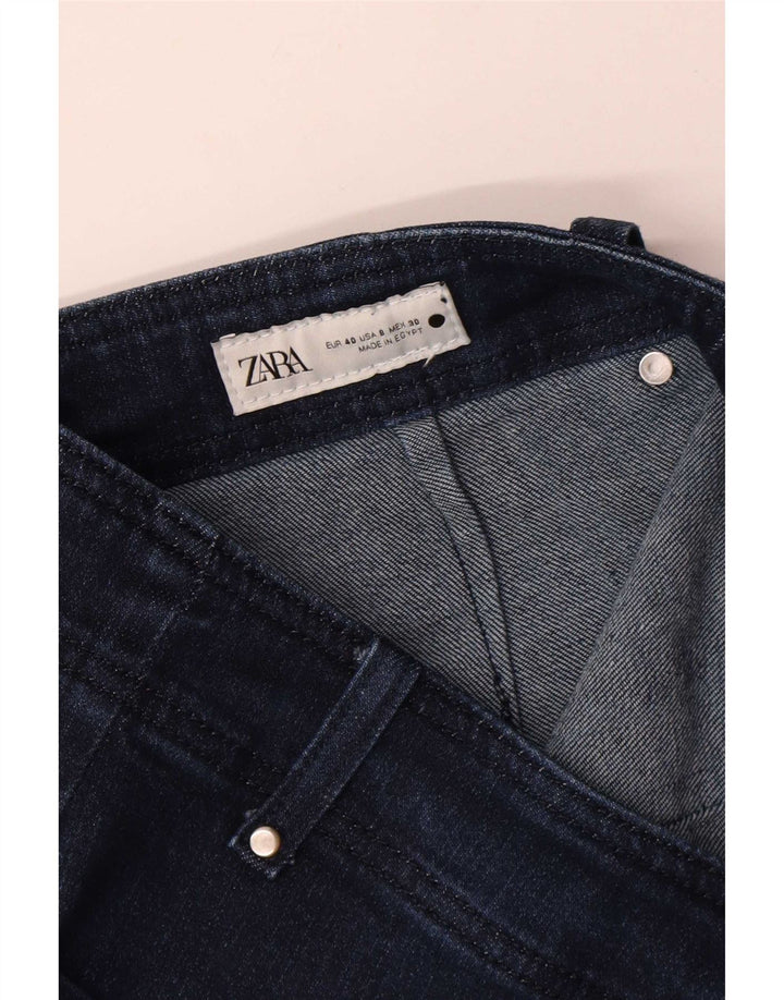 Damskie jeansy z szeroką nogawką Zara EU 40 Medium W30 L30 Granatowe