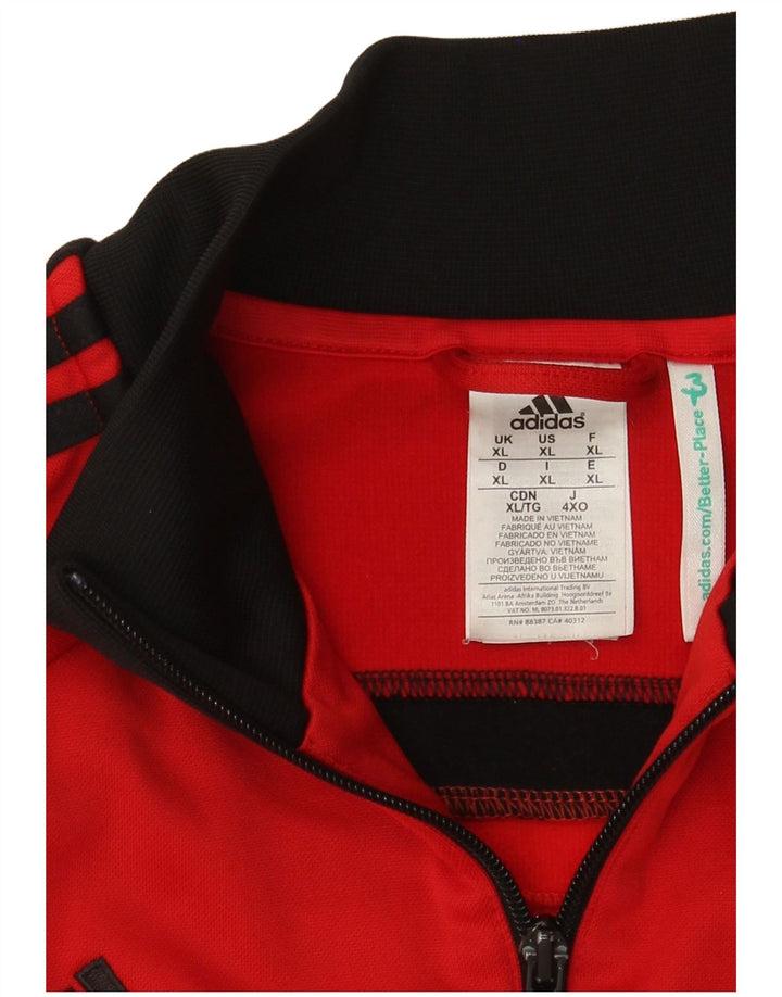 Adidas Męska bluza dresowa XL z poliestru w kolorze czerwonym