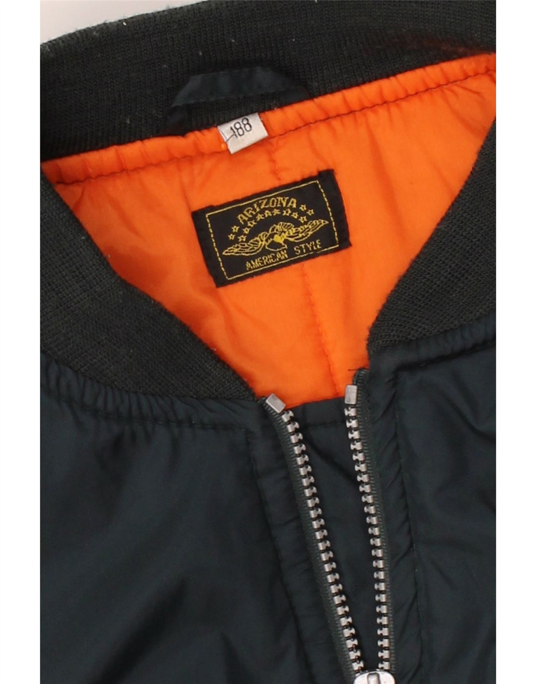 ARIZONA Mens Flight Aviator Jacket UK 42 XL Navy Blue Polyamide Vintage Arizona and Second-Hand Arizona from Messina Hembry 