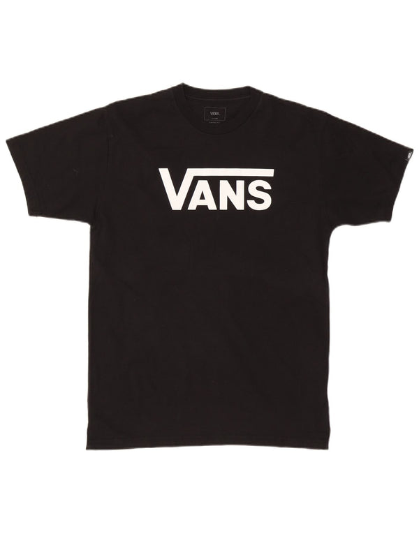 Męski T-shirt Vans o klasycznym kroju z grafiką, średni czarny, bawełniany