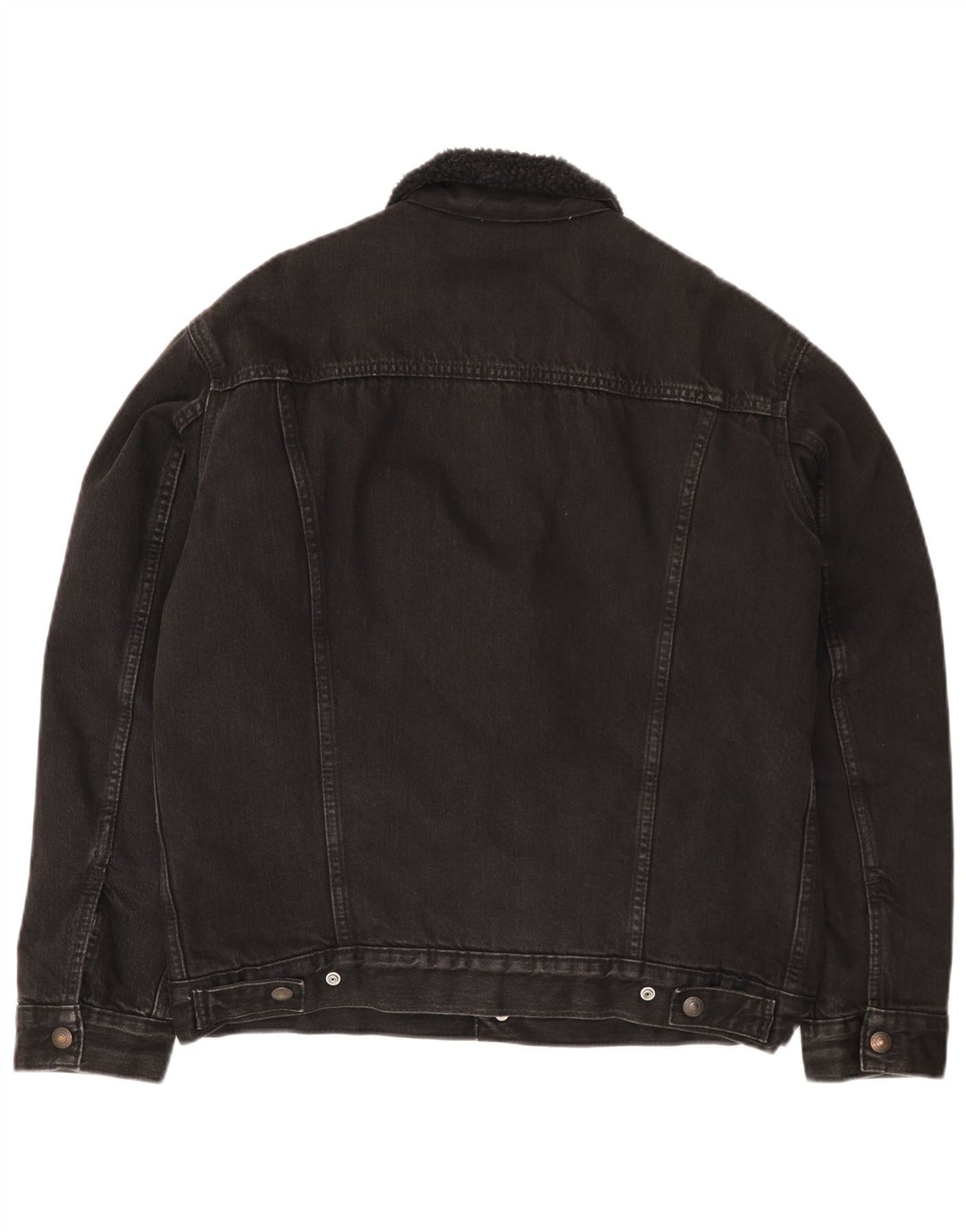 Męska kurtka dżinsowa Levi's Sherpa UK 38, średnia czarna bawełna
