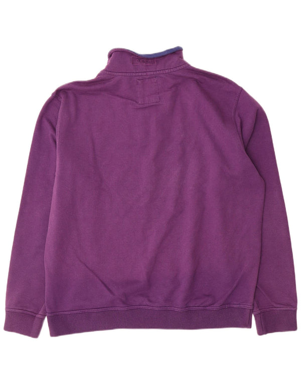 Crew Clothing Męska bluza z zamkiem błyskawicznym, 2XL, fioletowa bawełna