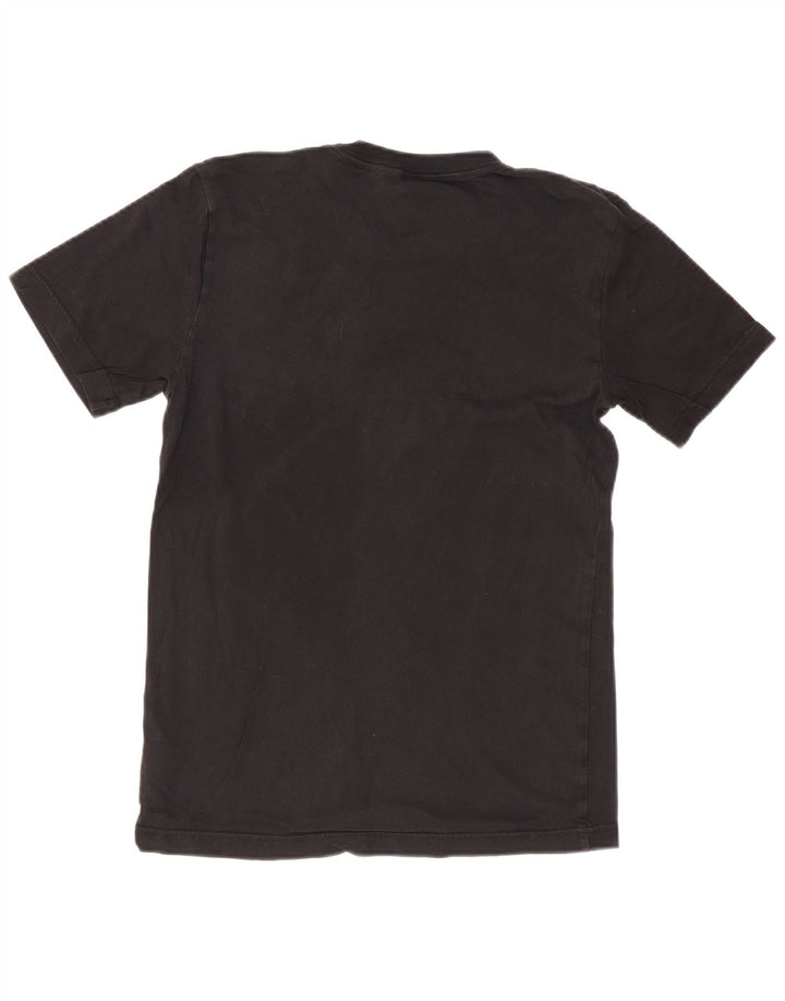 Męski T-shirt z grafiką ADIDAS, mały, czarny, bawełniany