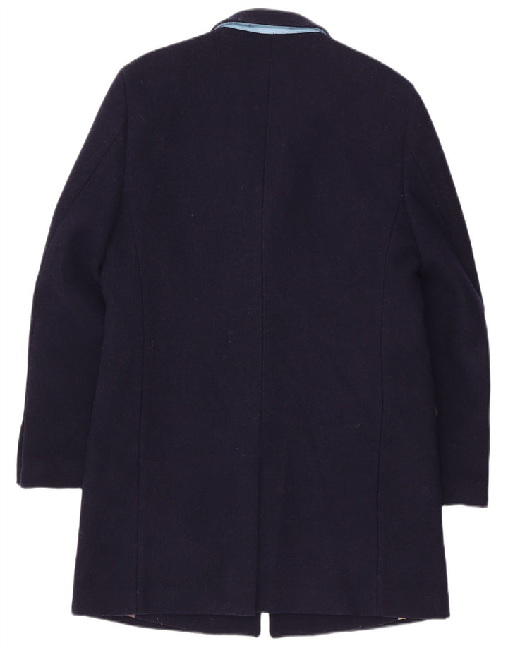 Vintage męski płaszcz UK 42 XL granatowa wełna