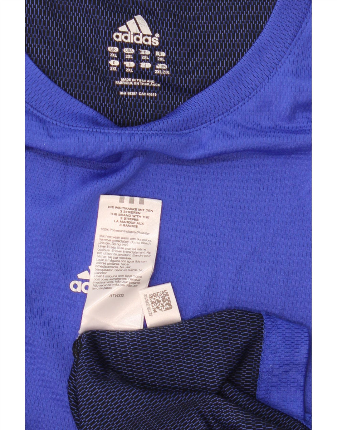 Męski T-shirt ADIDAS Climalite Top 2XL Niebieski Poliester