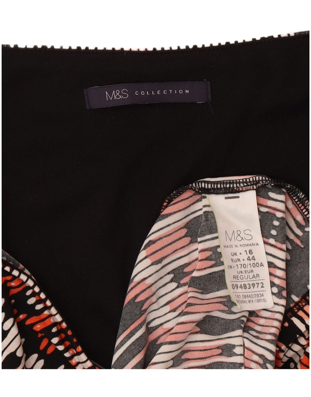 Damska sukienka typu shift Marks & Spencer UK 16, duża, wielokolorowa, geometryczna