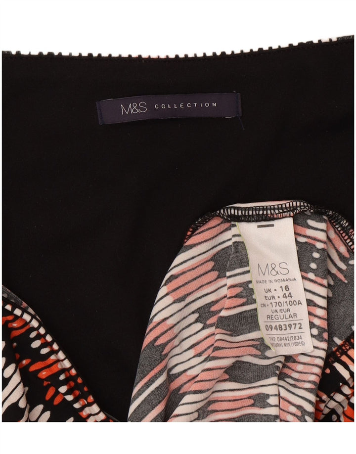Damska sukienka typu shift Marks & Spencer UK 16, duża, wielokolorowa, geometryczna