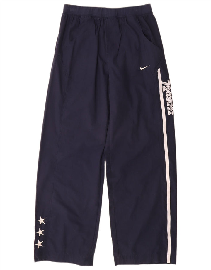 Chłopięce spodnie dresowe Nike z grafiką, 12-13 lat, duże, granatowe, poliestrowe