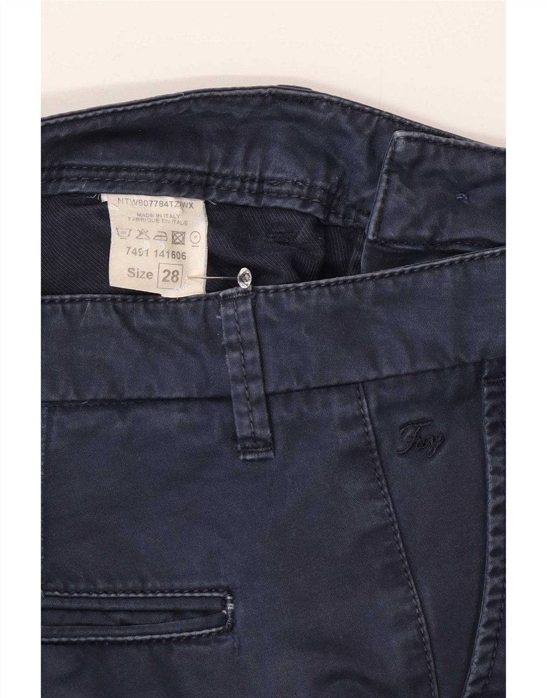 Spodnie damskie Fay Slim Chino W28 L30 Granatowe