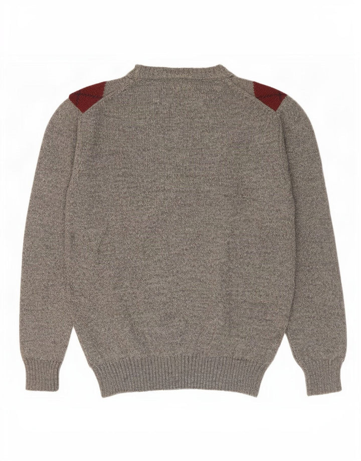 Męski sweter Rodes z okrągłym dekoltem IT 48 Średni szary Argyle/Diament
