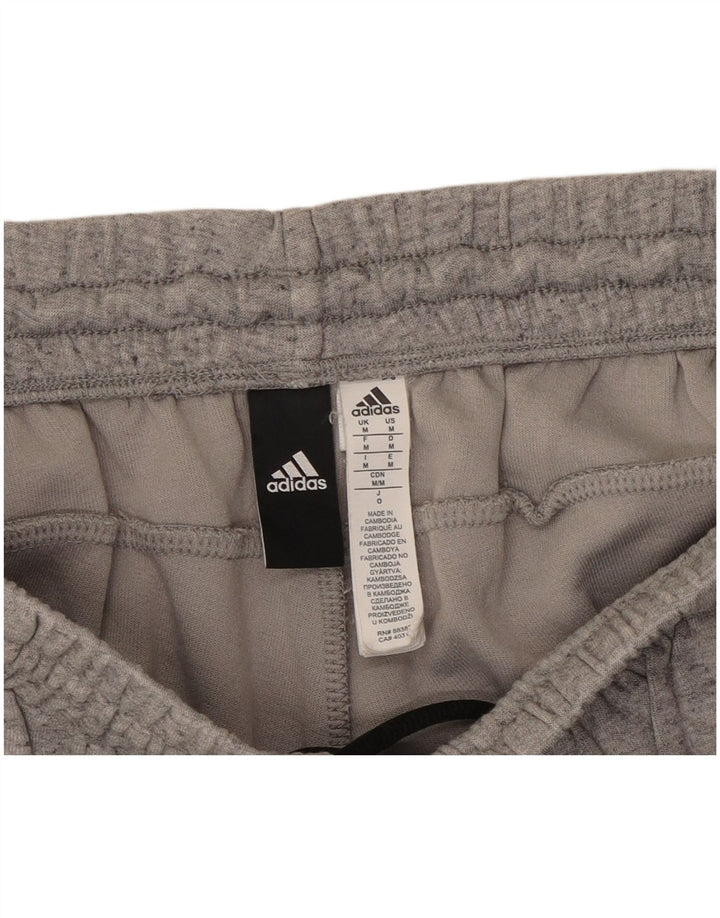 Męskie spodnie dresowe Adidas, średnioszare, bawełniane w cętki