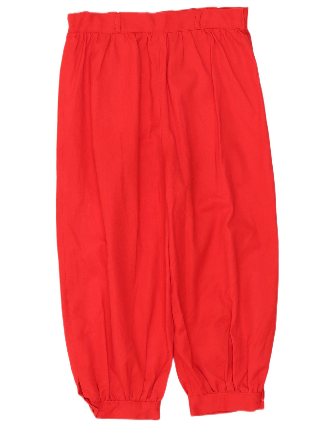 Damskie spodnie Capri z wysokim stanem i wysokim stanem VINTAGE W28 L18 Czerwony poliester