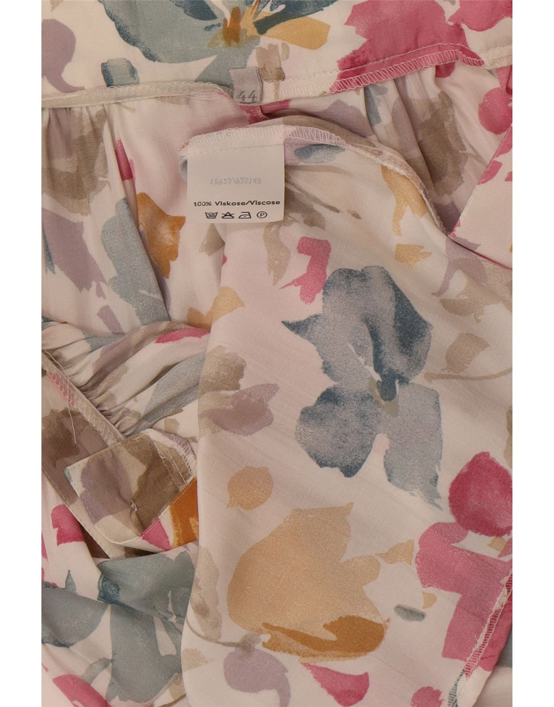 Rozkloszowana spódnica damska w stylu vintage IT 44 Medium W31 Wielokolorowa wiskoza w kwiaty