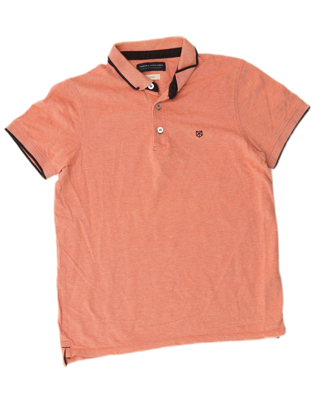 Męska koszulka polo Jack & Jones, duża, pomarańczowa, bawełniana
