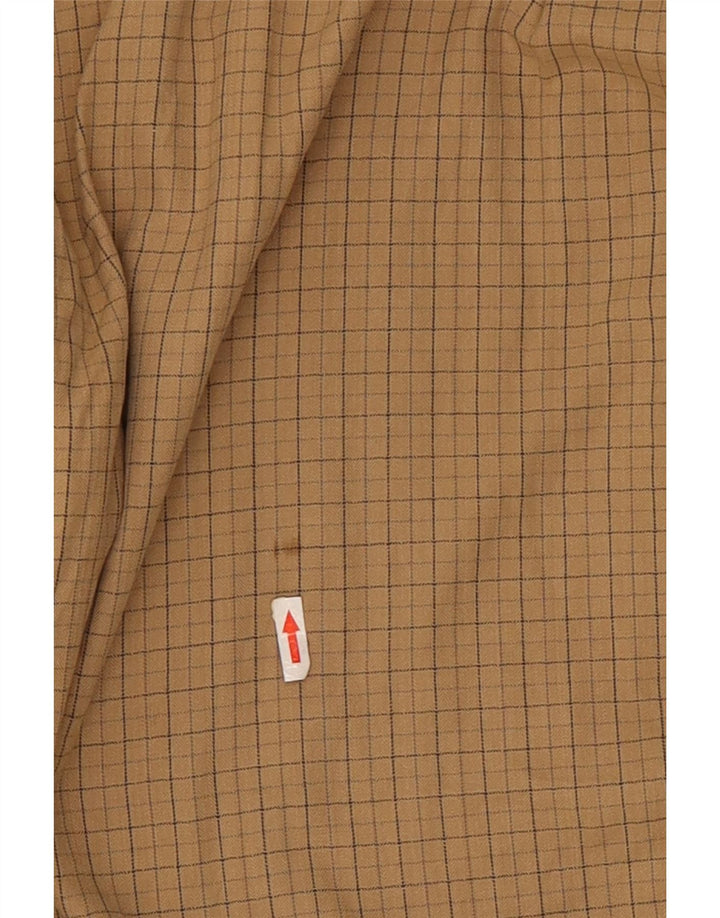 Męska koszula flanelowa Nautica 2XL, bawełniana beżowa krata