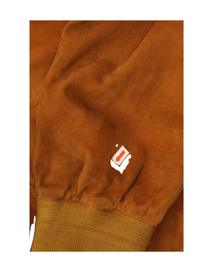 I NAVIGLI Mens Suede Bomber Jacket IT 56 3XL Brown Leather Vintage I NAVIGLI and Second-Hand I NAVIGLI from Messina Hembry 
