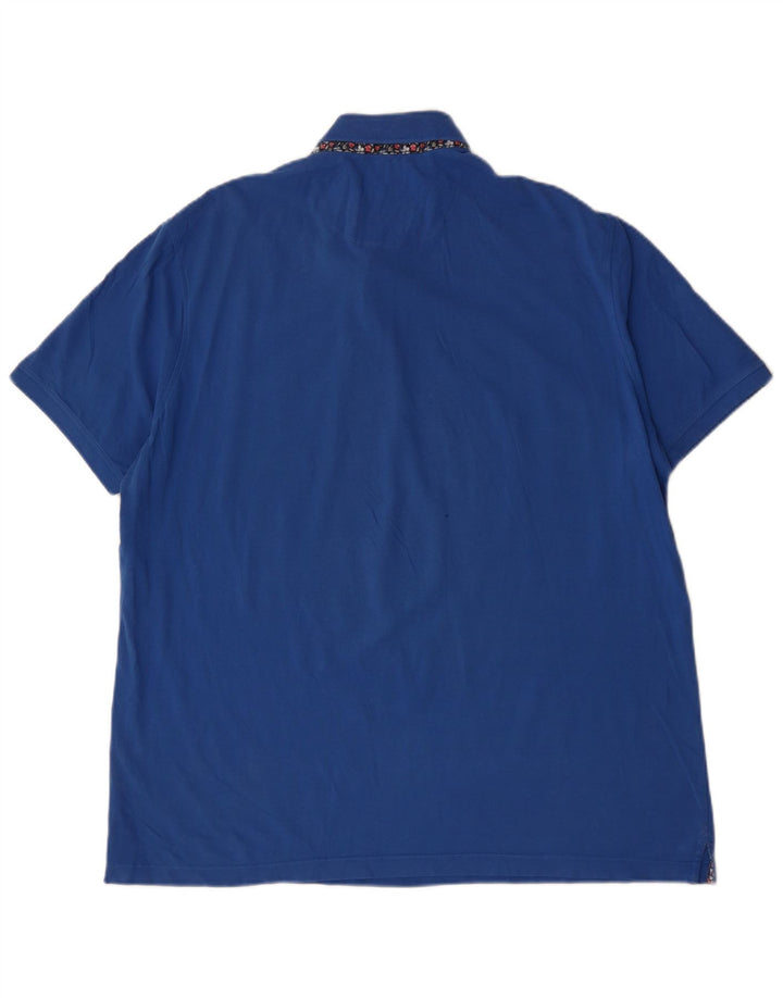 Męska koszulka polo BUGATTI 2XL, niebieska, bawełniana