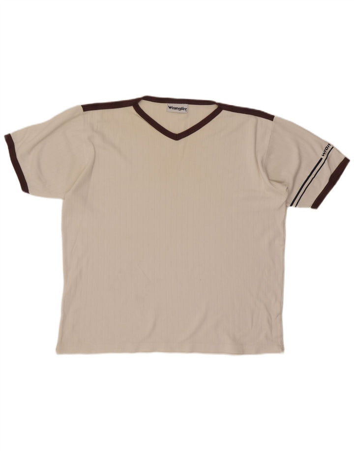 T-shirt męski Wrangler Top XL, biały, z blokami kolorów