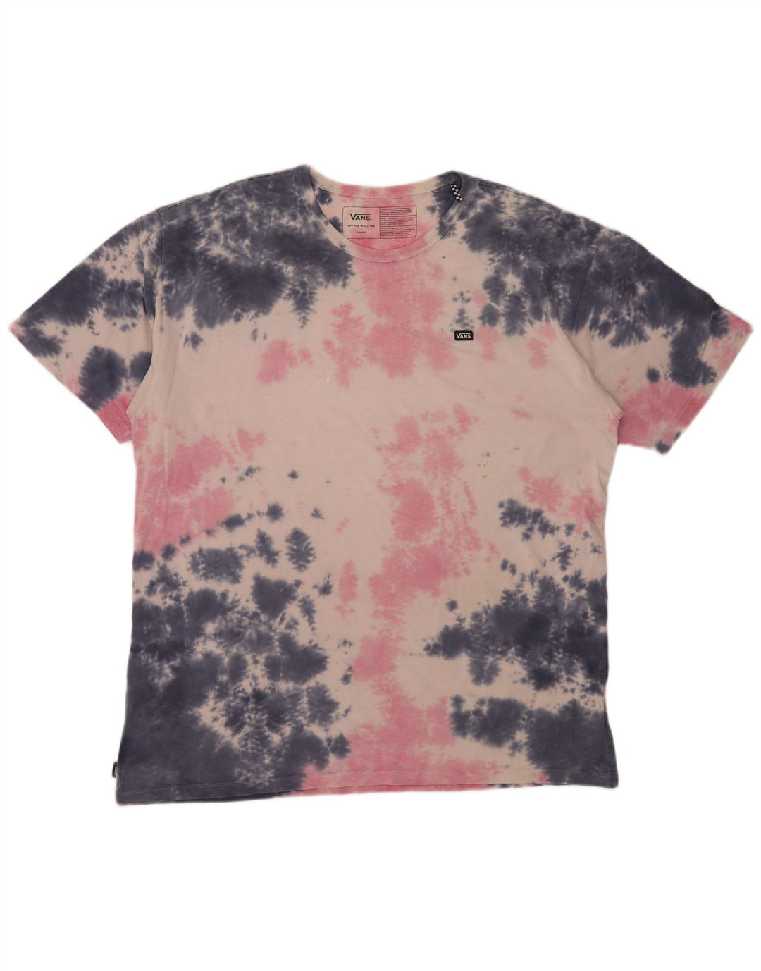 T-shirt męski VANS XL, różowy, bawełniany Tie Dye