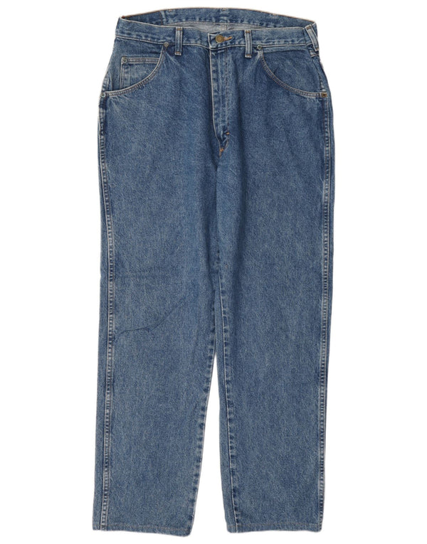 Męskie proste dżinsy Wrangler W32 L29 Niebieskie bawełniane