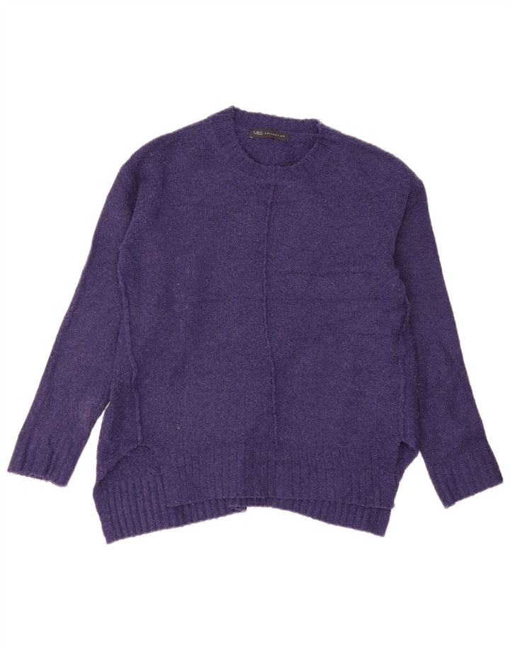 Sweter damski Marks & Spencer z okrągłym dekoltem, UK 10, mały fiolet