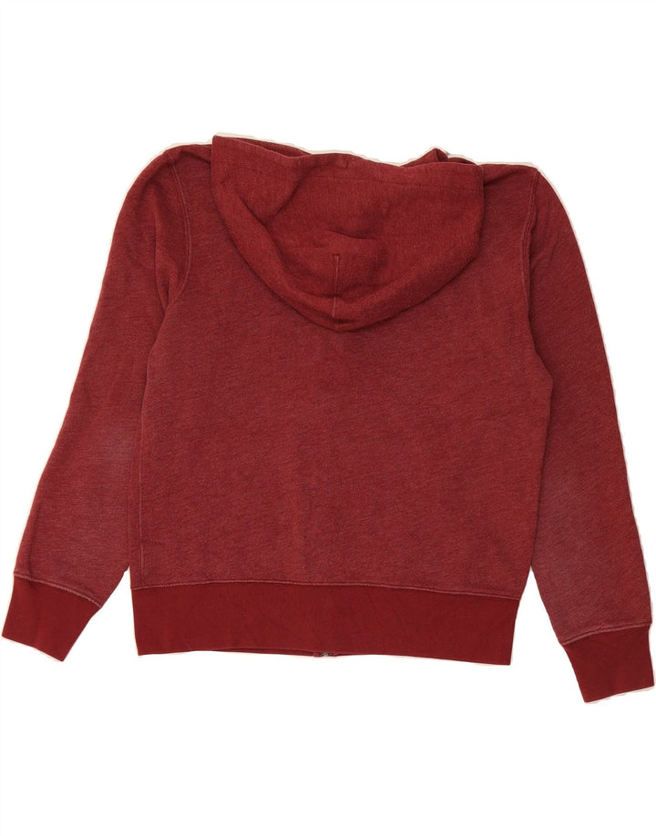 J. CREW Womens Zip Hoodie Sweater UK 14 Medium Red Cotton Vintage J. Crew and Second-Hand J. Crew from Messina Hembry 