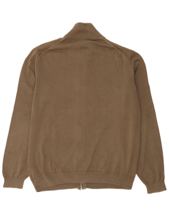 Męski sweter rozpinany Massimo Dutti, duży, bawełniany khaki
