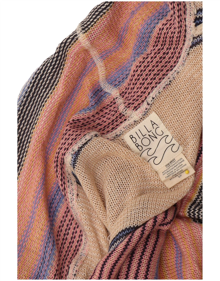 Sweter damski Billabong z otwartym kardiganem UK 10 w małe, wielokolorowe paski