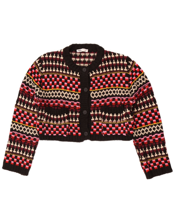Sweter damski o luźnym kroju Zara UK 14 Średni wielobarwny geometryczny