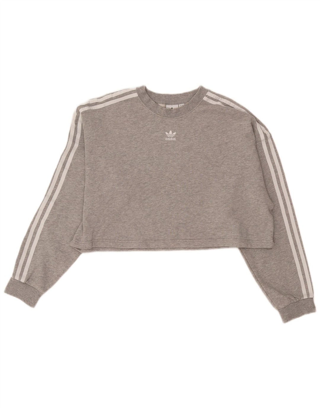 Damska bluza Adidas Crop Oversized Sweter UK 8 Small Grey Cotton