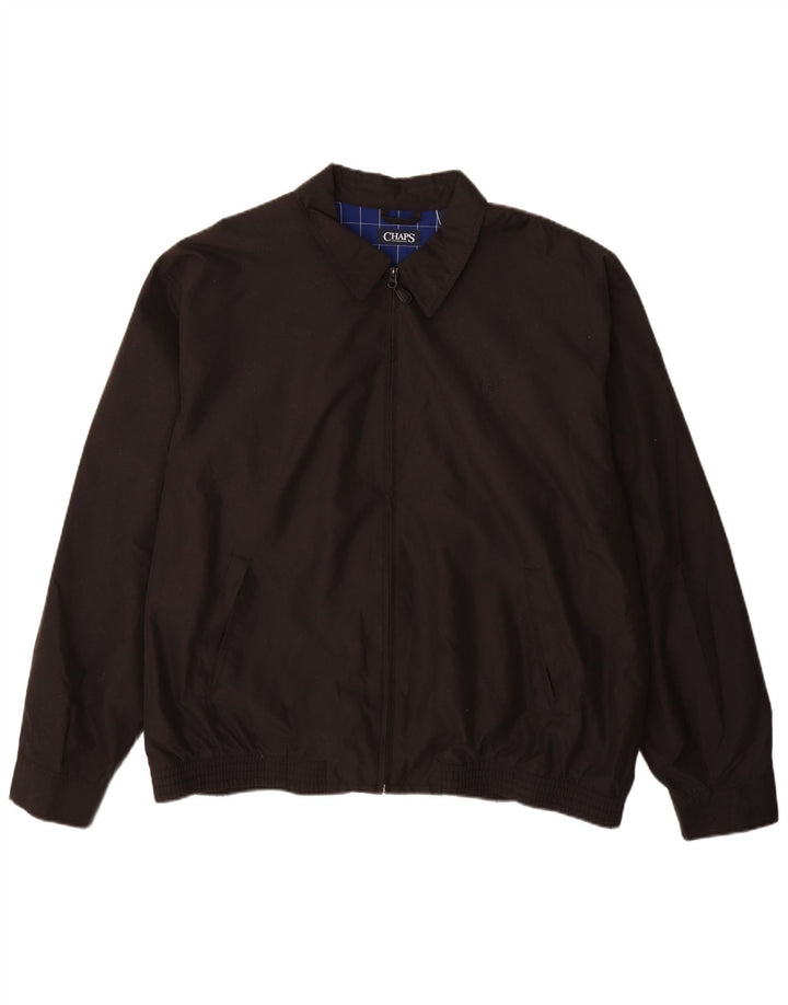 CHAPS Mens Bomber Jacket UK 44 2XL Black Polyester