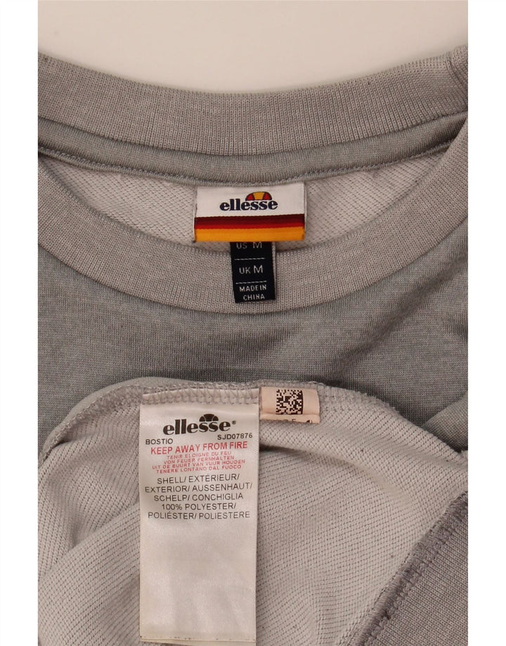 Męska bluza z grafiką Ellesse, średniej szarości, poliester z blokami kolorów